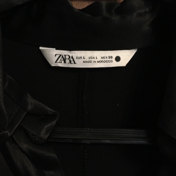 Zara Black satin-like Shirt, Blouse - size L - Picture 5 of 5